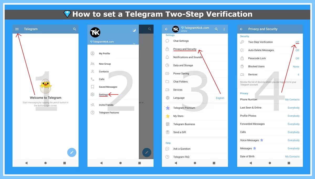 How to set a Telegram Two-Step Verification